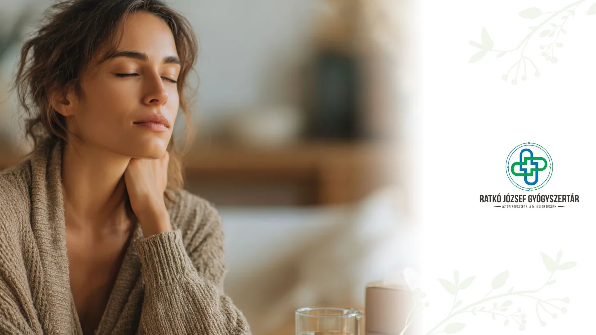 asztalnál ülő nő, az állát az öklével alátámasztja, könyöke az asztalon, szeme lecsukva, fáradt.